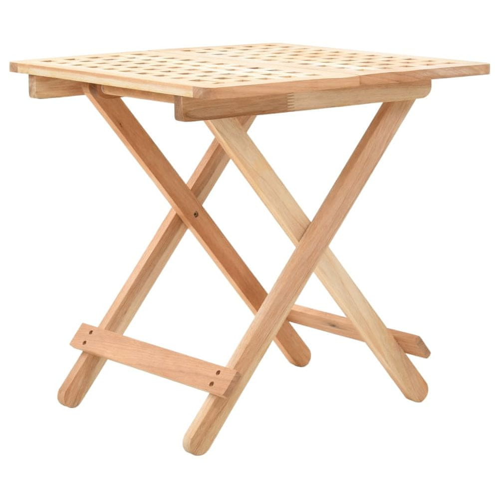 Petromila vidaXL Skladací príručný stolík z orechového dreva 50x50x49 cm
